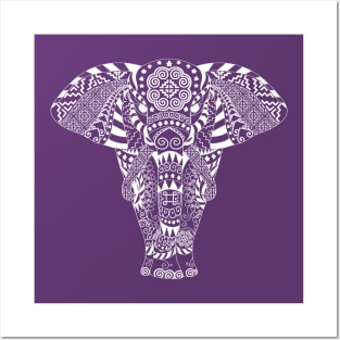 Hmoob Tribal Elephant (Dark Colored Tee) Posters and Art